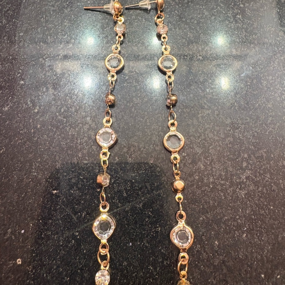 Chic Gold and Silver Chain Earrings